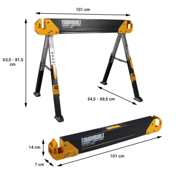2 x āži/darbagaldi C650 ToughBuilt