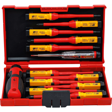 35814 VDE atsuktuvų rinkinys, vnt. su keičiamais antgaliais 13gb BGS