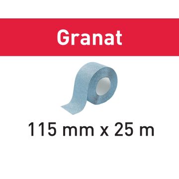 Švitrinio popieriaus ritinys Granat 115x25 m P150 GR