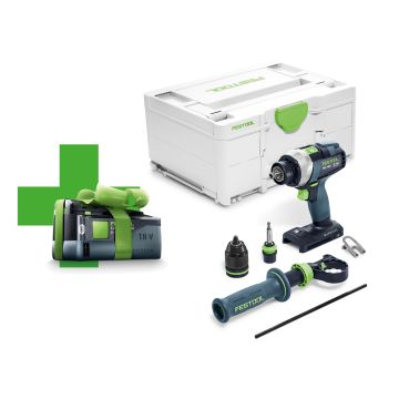 TDC 18/4 I-Basic-5,2 Akumuliatorinis gręžtuvas QUADRIVE Festool