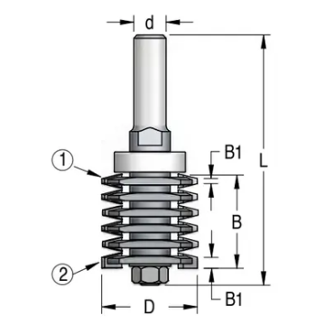 Prijungimo frezos 39,5x 33,0x 96
