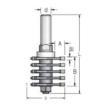 Jungiamosios frezos 47,6x 36,0x 96