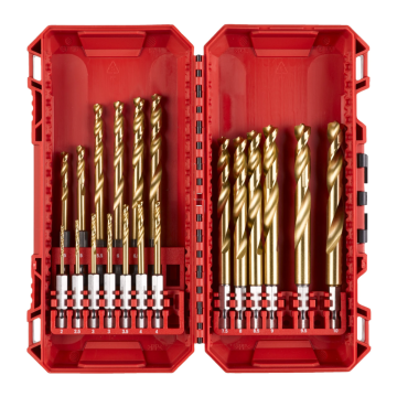Metāla urbju komplekts Red HEX Shockwave HSS-G TiN 19 gab., Milwaukee