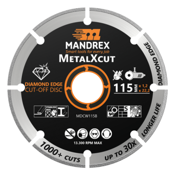 MDCW115B 115 mm deimantinis diskas metalui pjauti