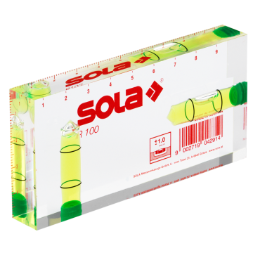 Akrilinis gulsčiukas "Sola" su logotipu 100x50x15mm