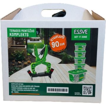 701562-7 HDS terases montāžas komplekts ESSVE skrūves 4.8x60 mm 250gab x 5 , stangas