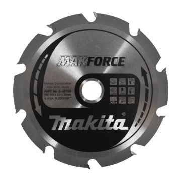 T.C.T. Medienos pjūklo diskas 165X2X20mm 20° T10 MAKFORCE