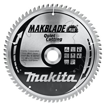 T.C.T. Medienos pjūklo diskas 260X2,3X30 mm 5° T70 MAKBLADE PLUS