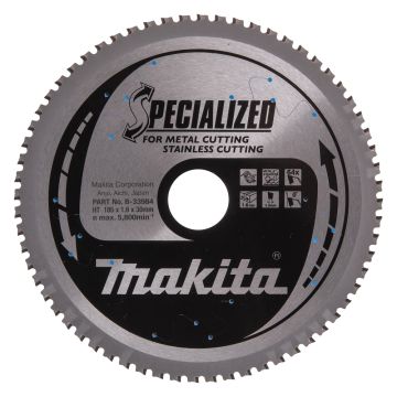 T.C.T. Metalo ir nerūdijančio plieno pjūklas 185x30x64T