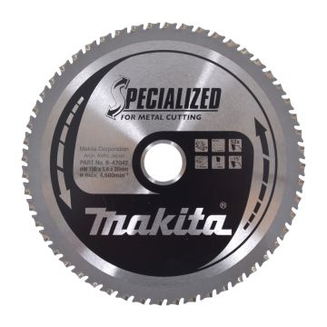 T.C.T. Plonų metalo lakštų pjūklas 150X1.4X20mm -15° T52 SPECIALIZUOTAS metalo pjovimui