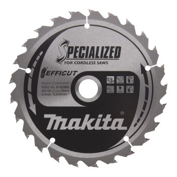 T.C.T. Medienos pjūklo diskas 165X1,4X20 mm 23° T25 EFFICUT