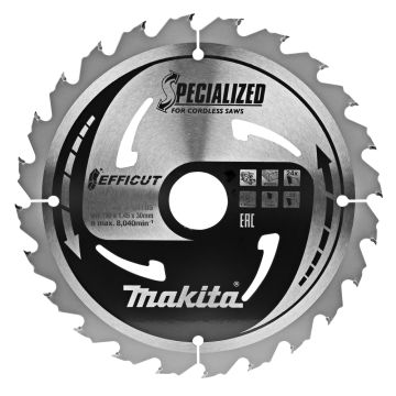 T.C.T. Medienos pjūklo diskas 190X1.45X30 mm 23° T24 EFFICUT