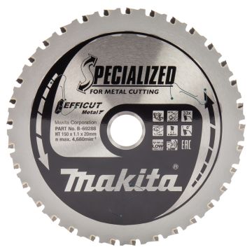 T.C.T. Metalo pjūklas 150X1.1X20mm 0° T33 EFFICUT METAL