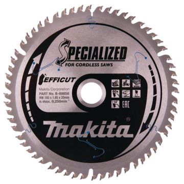 T.C.T. Medienos pjūklo diskas 165X1,85X20 mm 10° T60 EFFICUT