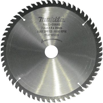 T.C.T. Medienos pjūklo diskas 235X2.4X30mm 15° T60 Standartinis medienai skirtas pjūklas