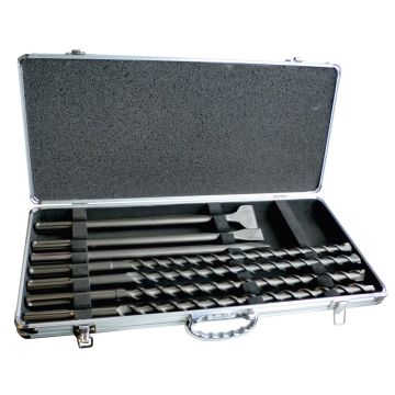 SDS-MAX kaltų ir antgalių rinkinys (400 mm antgalis; 1x kaltas 25x400 mm; 1x kaltas 50x400 mm; grąžtas: 18X540MM