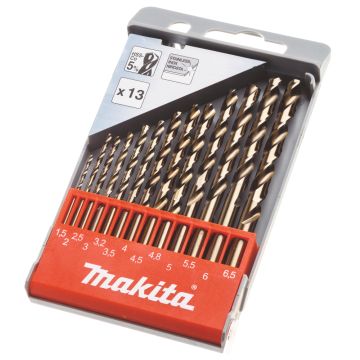 HSS-Co Metalo grąžtai 13 vnt. (1,5-6,5 mm) HSS-Co 5%