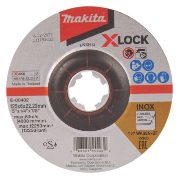 Kūginis atsuktuvas 125X6MM, X-LOCK (WA36N), INOX