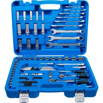 Muciņu komplekts | 1/4" - 3/8" savienojums | 92 gab.