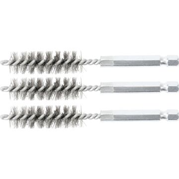 Tērauda birste , 13 mm , 6,3 mm (1/4) piedziņa , 3 gab.