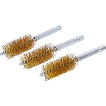 Misiņa birste , 18 mm , 6,3 mm (1/4) piedziņa , 3 gab.