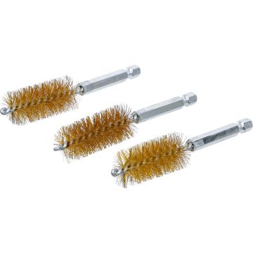 Misiņa birste , 19 mm , 6,3 mm (1/4) piedziņa , 3 gab.