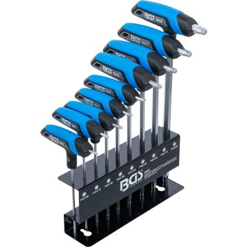 8485 9gb Atsuktuvų rinkinys T formos rankena TORX T10-T50 BGS
