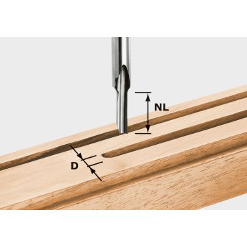 Pirštinė griovelių freza HS S8 D 3/8
