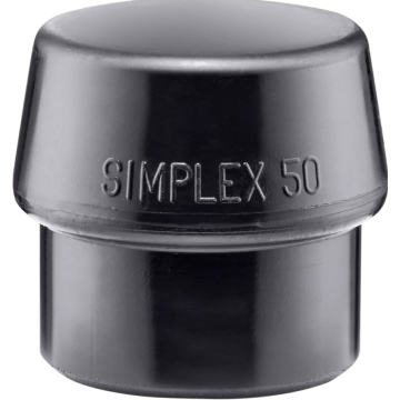 HALDER SIMPLEX įdėklas Gumos mišinys, juodas 50 mm