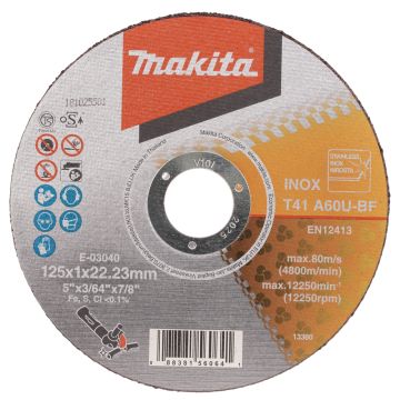 E-03040 Suklys 125 X 1 MM A60U Inox / kietas