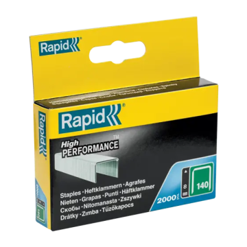 11908131&amp;RAPID sąvaržėlės 140/8 2000 gb, 10,6x1,3 mm, žalios spalvos