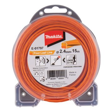 Keturių lapelių susukta nailono virvė 2,4MM X 15M