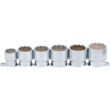 Muciņu komplekts 12-kanšu | 1/2" savienojums | 24 - 38 mm | 6 gab.